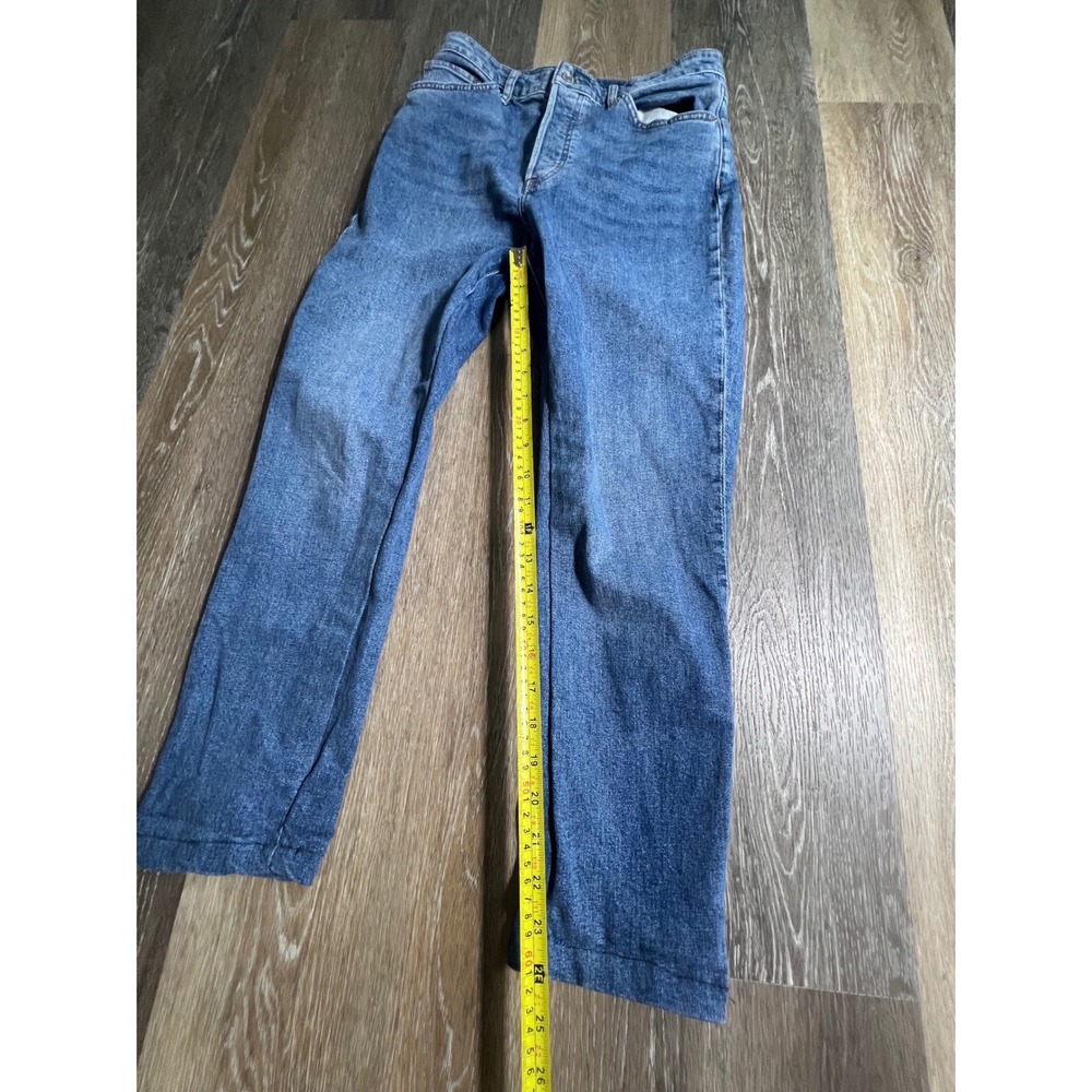 H&M Mom Jeans Women Size 10 Medium Wash Ultra High Waist Straight Leg Denim - Picture 5 of 8